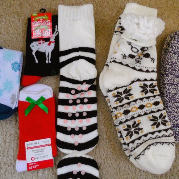 X-mas woman socks bundle 6pcs., NEW - Picture 2 of 6